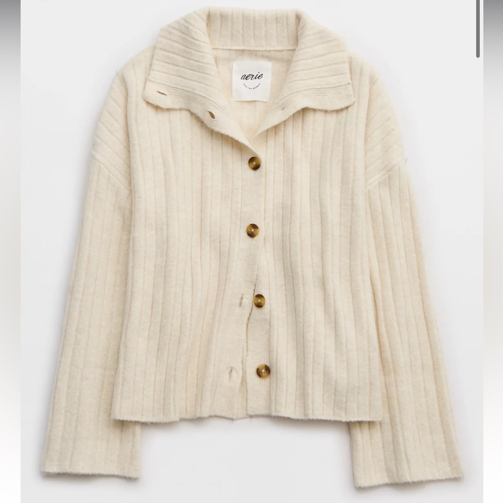 Aerie Cream Knit Sweater